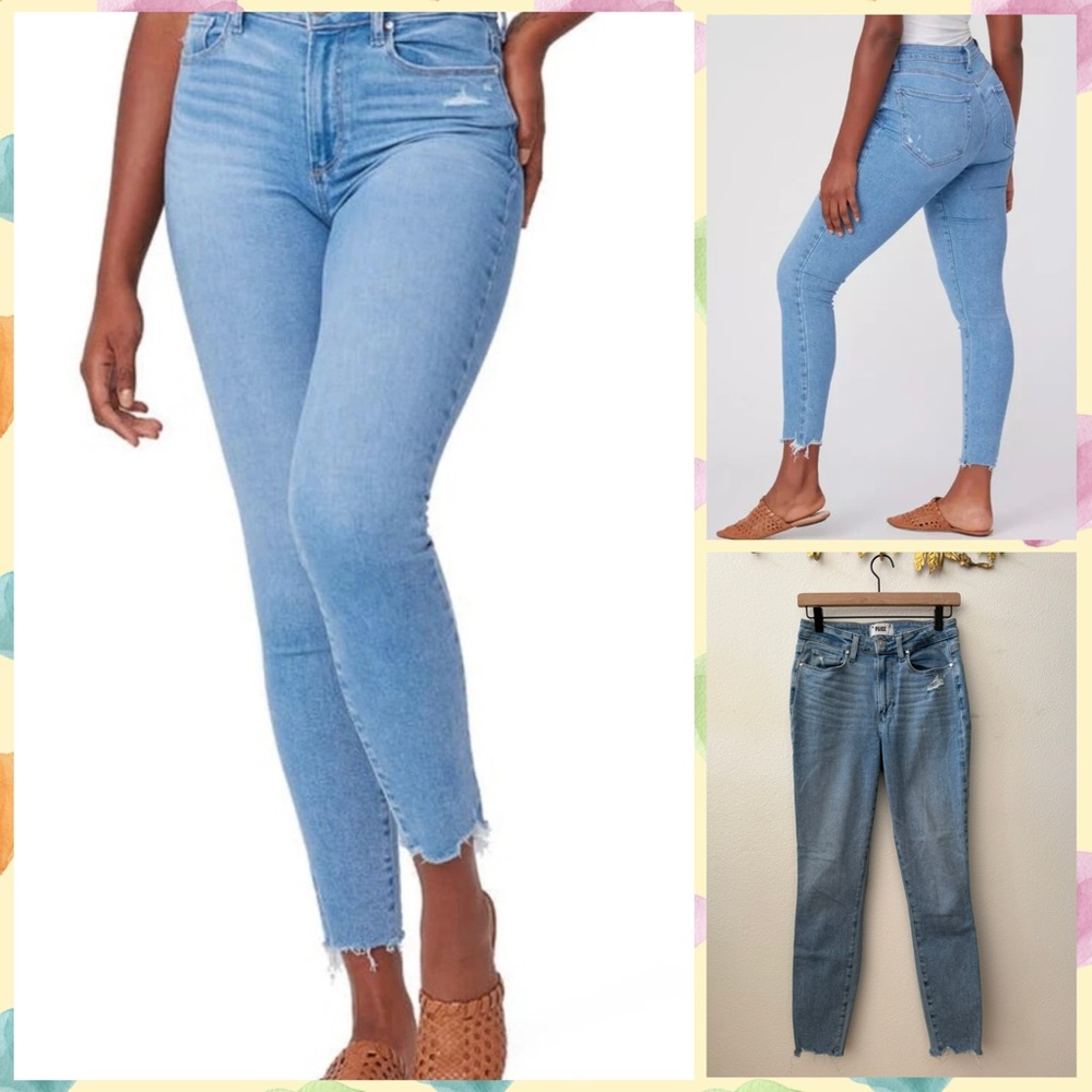 PAIGE Bombshell Skinny in Folk Distressed, size 27